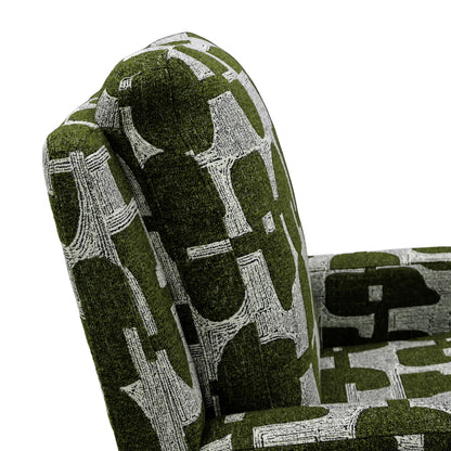 Seville Electric Fabric Reclining Chair With USB In Green And White - Furniture One Shop