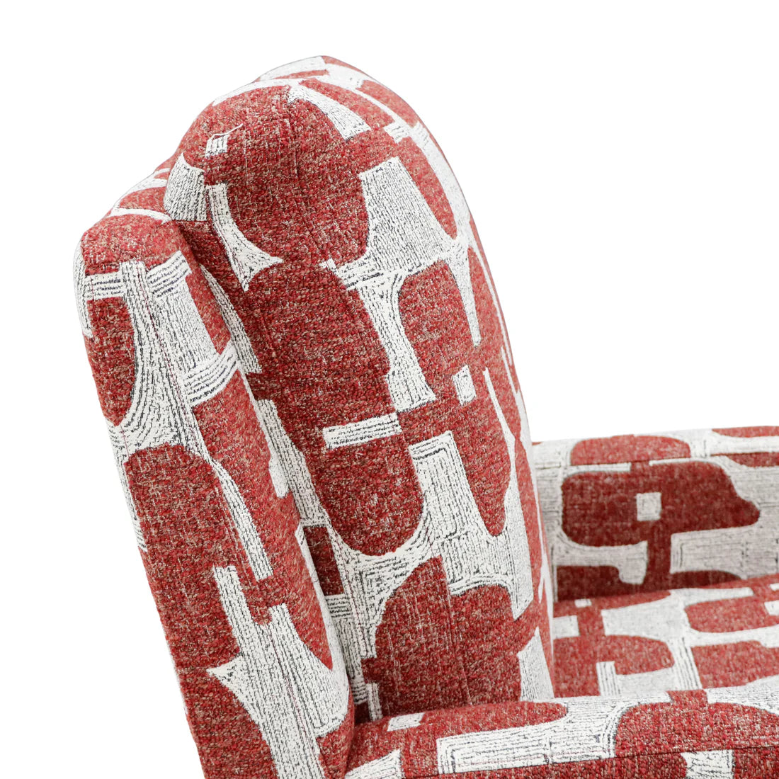 Seville Electric Fabric Reclining Chair With USB In Red And White - Furniture One Shop