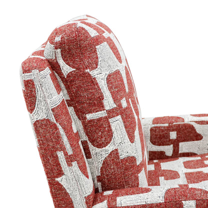 Seville Electric Fabric Reclining Chair With USB In Red And White - Furniture One Shop