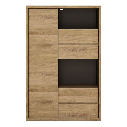 Shetland 1 Door 4 Drawer Display Cabinet - UK