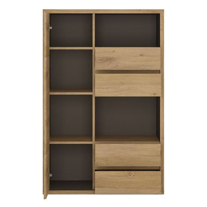 Shetland 1 Door 4 Drawer Display Cabinet - UK