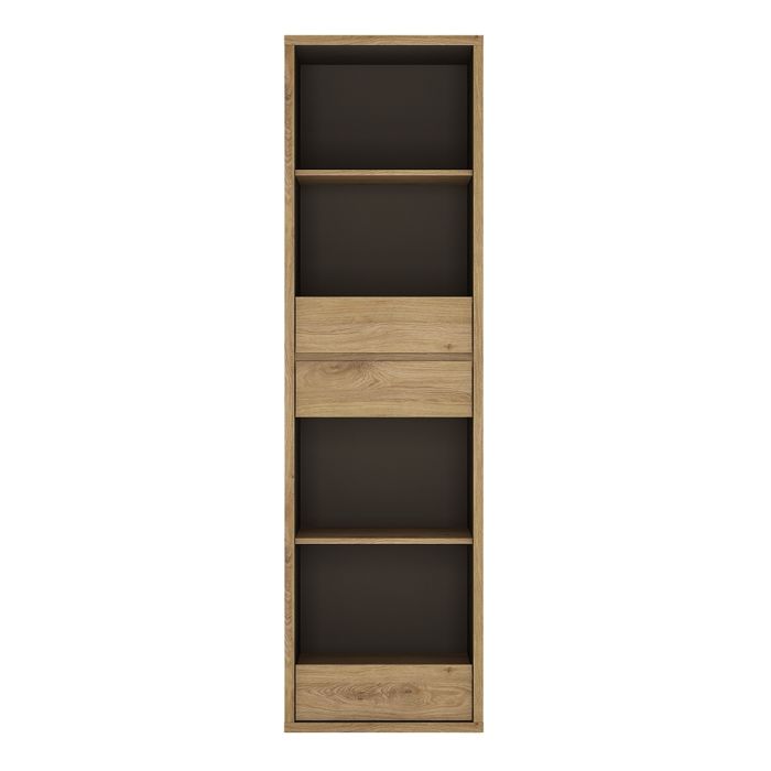 Shetland Tall Narrow 3 Drawer Bookcase - UK