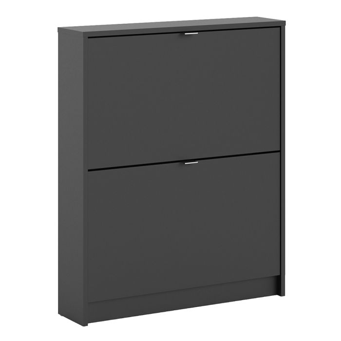 Shoes Shoe cabinet w. 2 tilting doors and 1 layer in Matt Black - UK