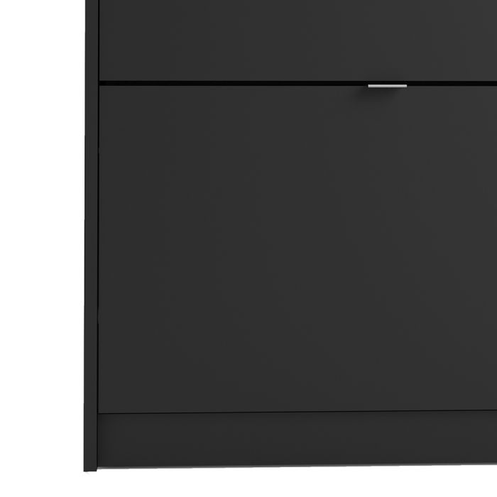 Shoes Shoe cabinet w. 2 tilting doors and 1 layer in Matt Black - UK