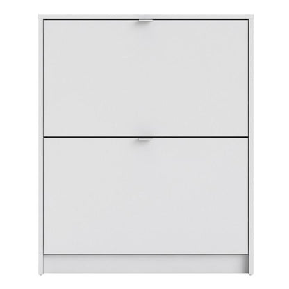 Shoes Shoe cabinet w. 2 tilting doors and 1 layer in White - UK