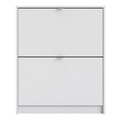 Shoes Shoe cabinet w. 2 tilting doors and 1 layer in White - UK