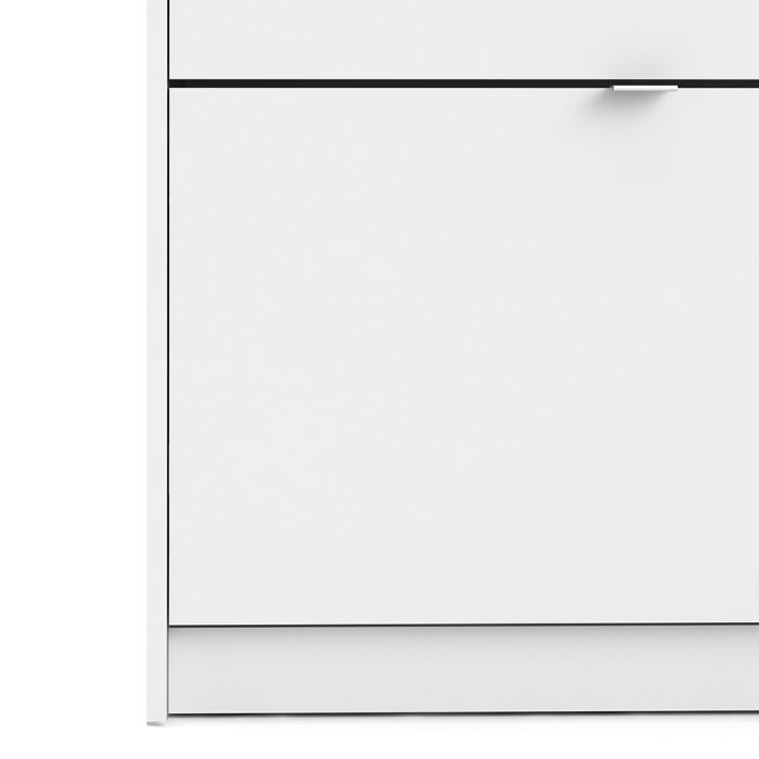 Shoes Shoe cabinet w. 2 tilting doors and 2 layers in White - UK