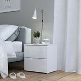 Sienna Bedside in White High Gloss - UK
