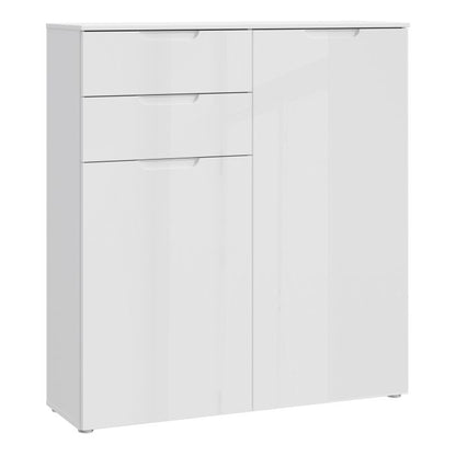 Sienna Chest of Drawers in White High Gloss - UK