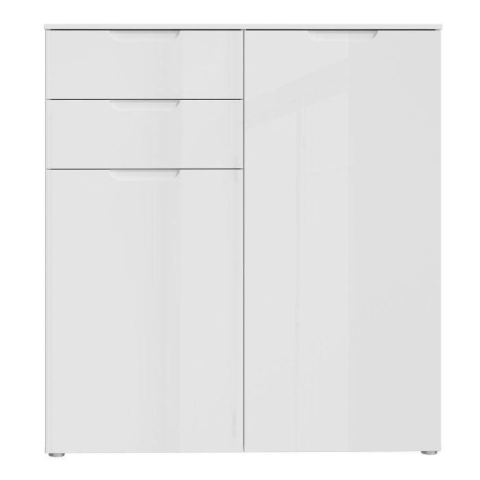 Sienna Chest of Drawers in White High Gloss - UK