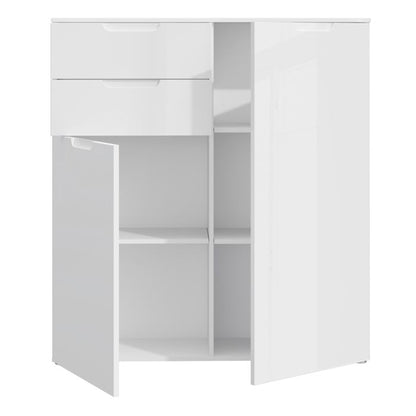 Sienna Chest of Drawers in White High Gloss - UK