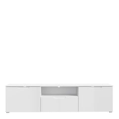 Sienna TV Unit  in White High Gloss - UK