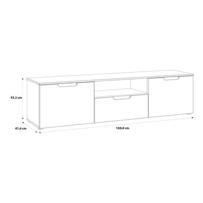 Sienna TV Unit  in White High Gloss - UK