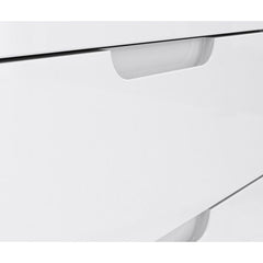 Sienna Wide Chest of 4 Drawers and 2 Doors in White High Gloss - UK