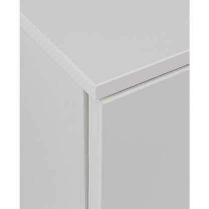 Sienna Wide Chest of 4 Drawers and 2 Doors in White High Gloss - UK