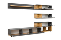 Silk Wooden TV Entertainment Unit in Anthracite