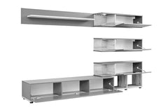 Silk Wooden TV Entertainment Unit in White Gloss