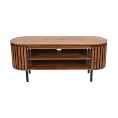 Slatted Mango Wood TV Stand 140cm