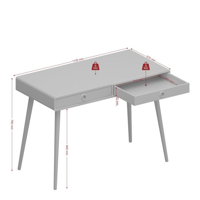 Softline Standard Desk Grey - UK