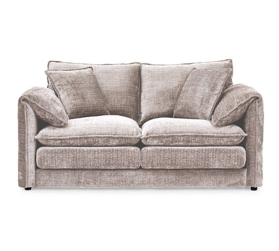 Solaya Chenille Fabric 2 Seater Sofa In Beige - Furniture One Shop