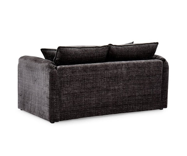 Solaya Chenille Fabric 2 Seater Sofa In Black - Furniture One Shop