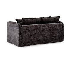 Solaya Chenille Fabric 2 Seater Sofa In Black