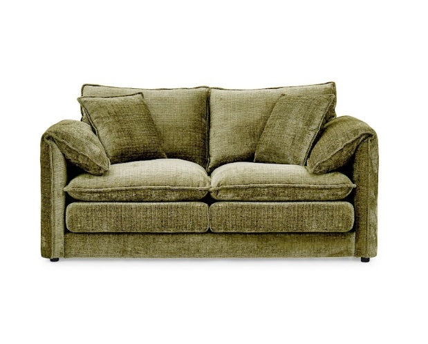 Solaya Chenille Fabric 2 Seater Sofa In Green - Furniture One Shop