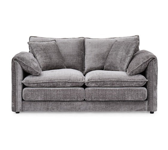 Solaya Chenille Fabric 2 Seater Sofa In Grey - Furniture One Shop