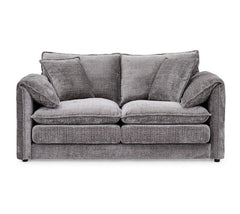 Solaya Chenille Fabric 2 Seater Sofa In Grey