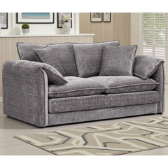 Solaya Chenille Fabric 2 Seater Sofa In Grey