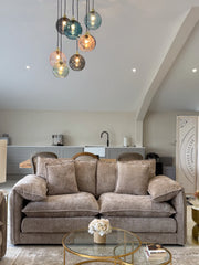 Solaya Chenille Fabric 3 Seater Sofa In Beige