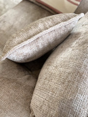 Solaya Chenille Fabric 3 Seater Sofa In Beige