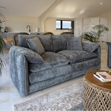 Solaya Chenille Fabric 3 Seater Sofa In Grey