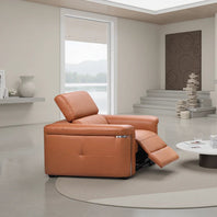 Somerville Electric Recliner Armchair In Tan Leather