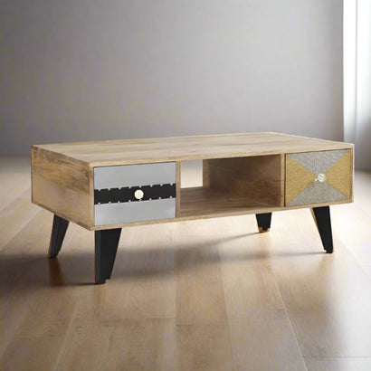 Sorio Coffee Table with 2 Drawer 110cm - UK