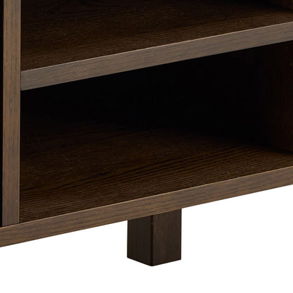 Southampton 2 Doors 1 Shelf TV Stand in Ceramic Cream & Smoked Oak
