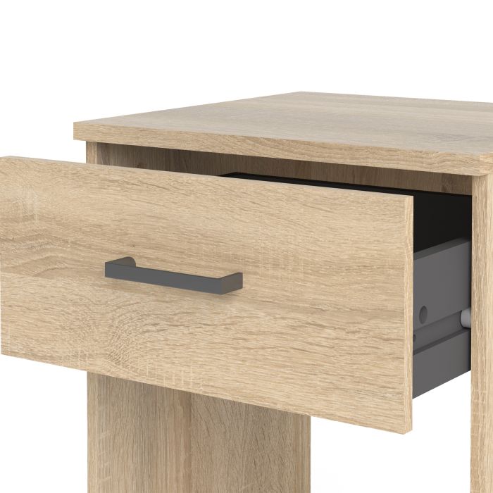 Space Wooden Bedside Table with 1 Drawer in Oak