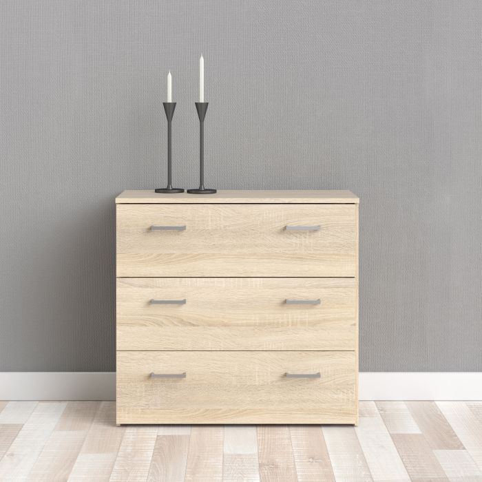 Space Chest of 3 Drawers in Oak - UK