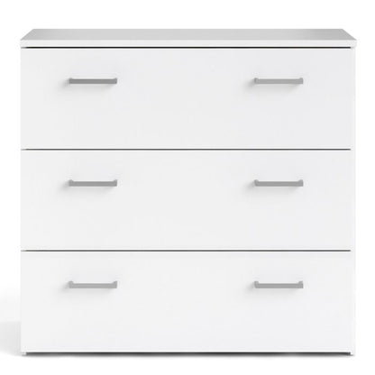 Space Wooden Chest of 3 Drawers in White