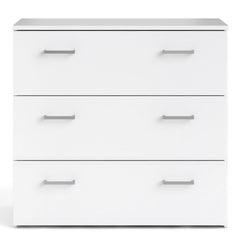 Space Wooden Chest of 3 Drawers in White - Furniture One Shop