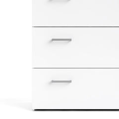 Space Wooden Chest of 3 Drawers in White - Furniture One Shop