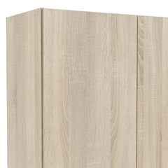 Space Wooden Wardrobe with 2 Doors 1 Drawer in Oak - Furniture One Shop