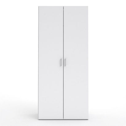 Space Wooden Wardrobe 2 Doors in White
