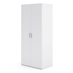 Space Wooden Wardrobe 2 Doors in White