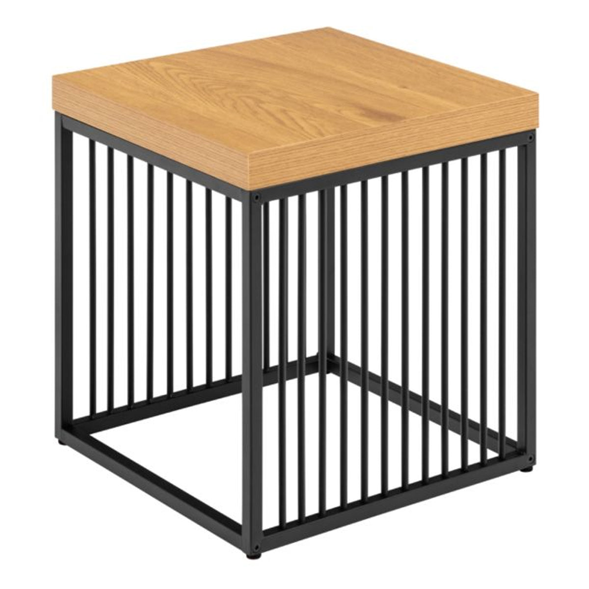 Strington Side Table in Black and Oak - Furniture One Shop