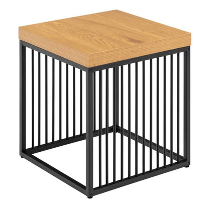 Strington Side Table in Black and Oak - Furniture One Shop