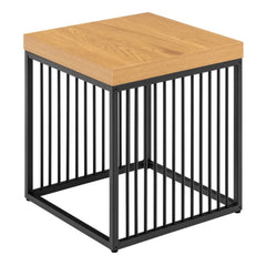 Strington Side Table in Black and Oak - Furniture One Shop