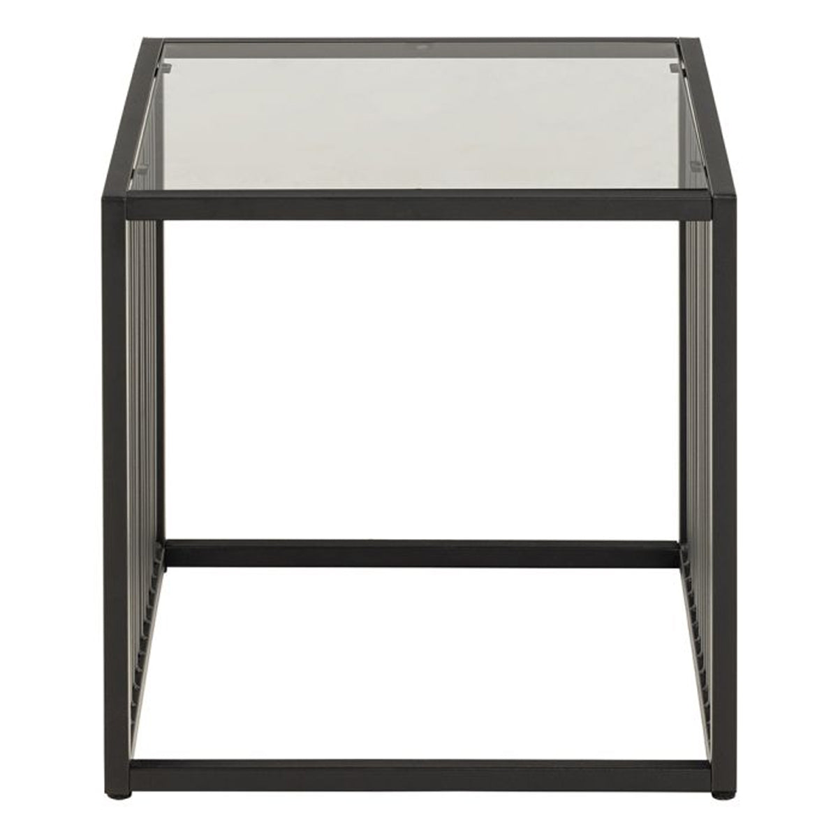 Strington Side Table in Black with Glass Top - Furniture One Shop