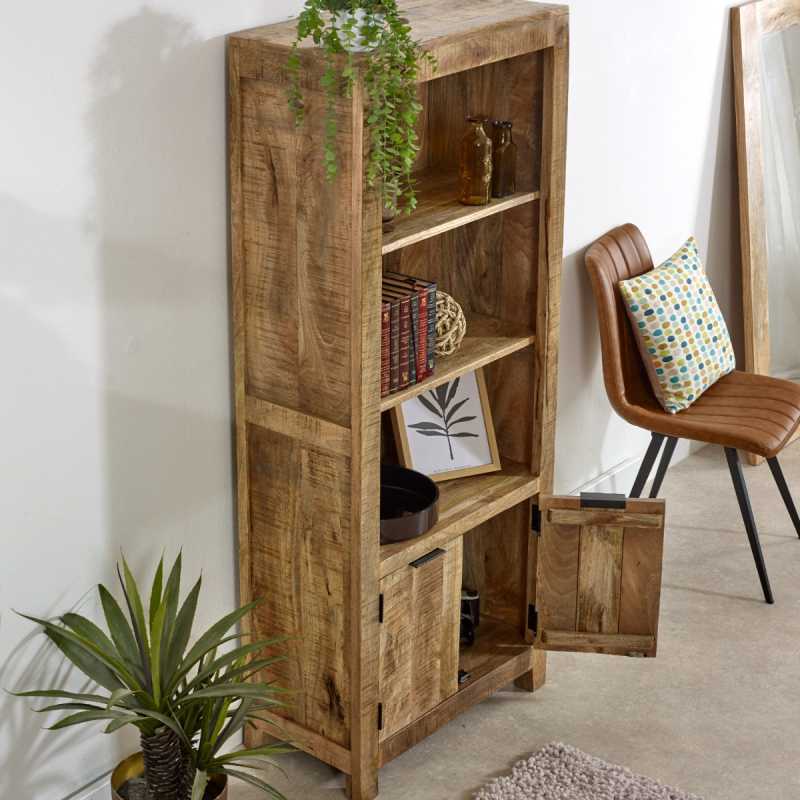 Surrey Bookcase Solid Wood With Doors - UK