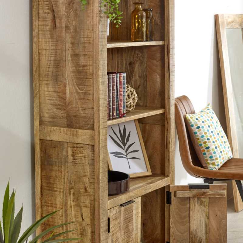 Surrey Bookcase Solid Wood With Doors - UK